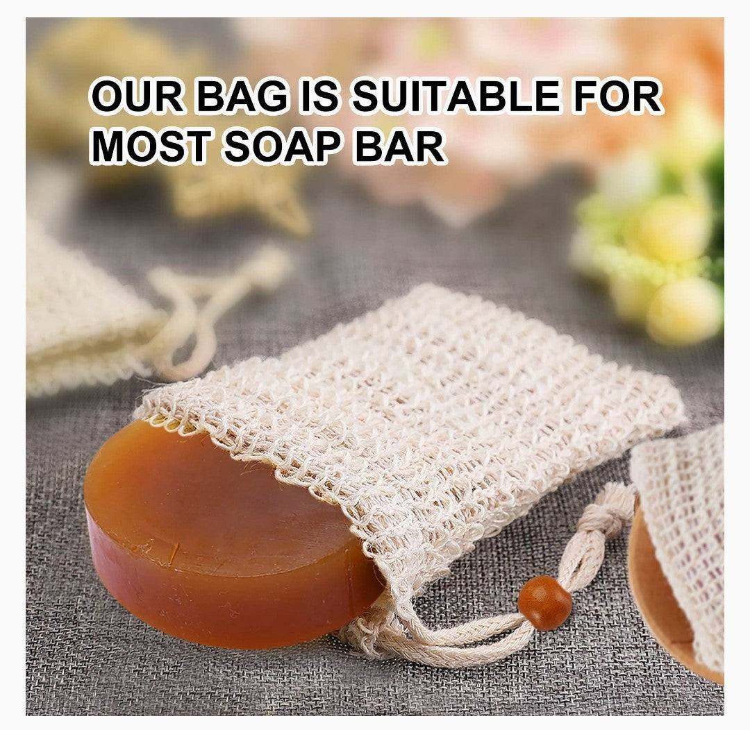 Sisal Soap Saver Beaded Exfoliating Bag